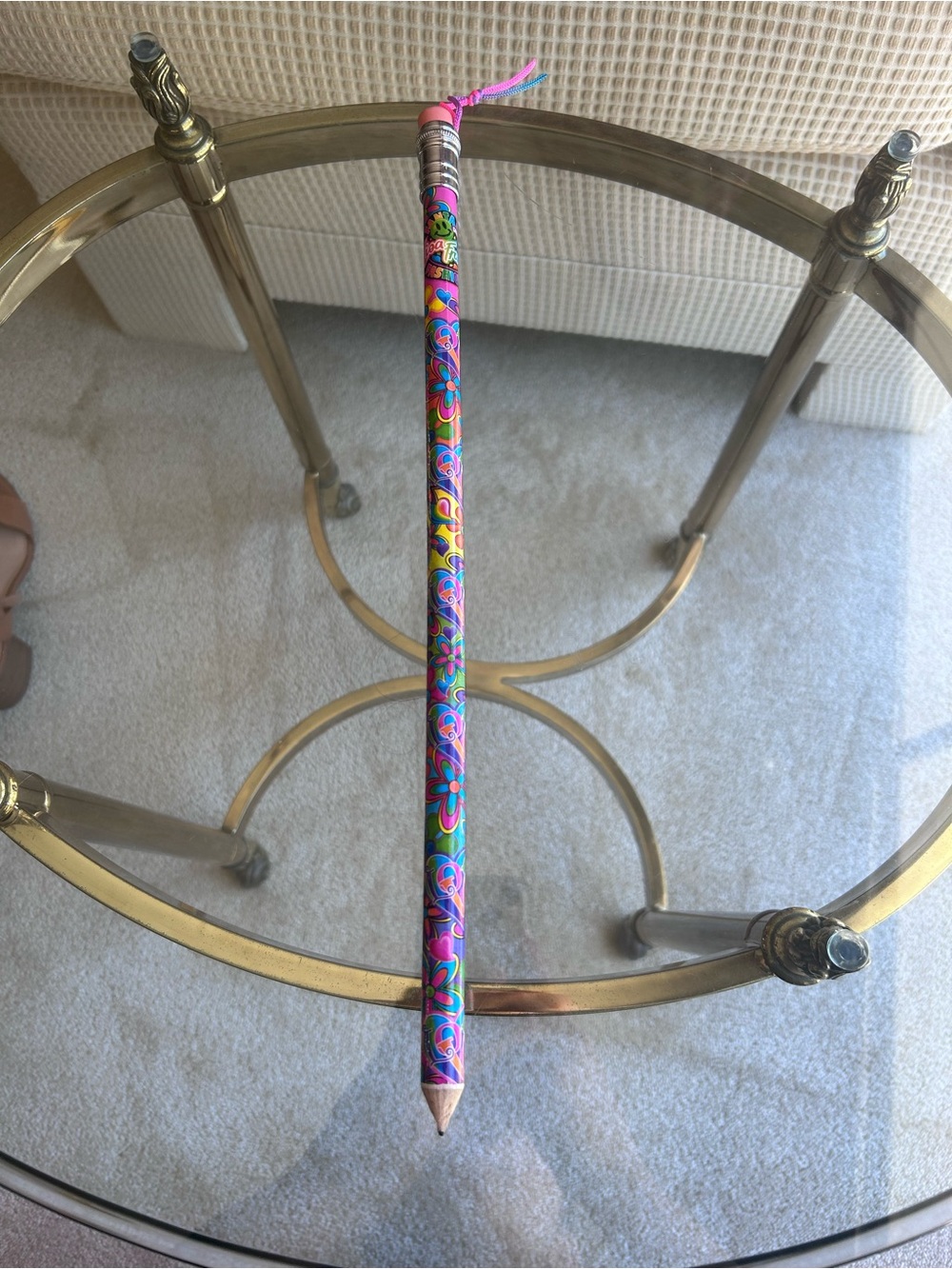 Vintage Lisa Frank Flower Power Jumbo Pencil